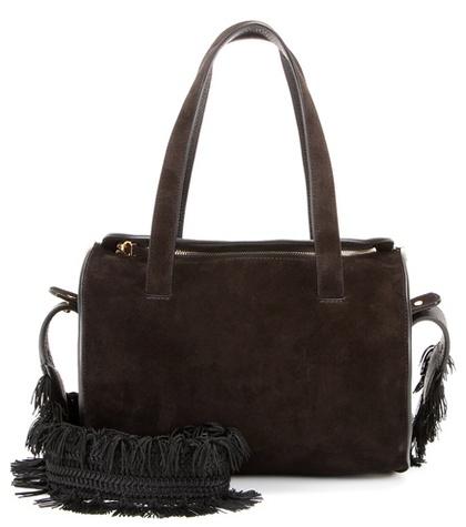 The Row Drum 10 Suede Shoulder Bag