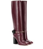 Christopher Kane Blossom Embellished Leather Knee-high Boots