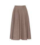 Rochas Checked Wool-blend Skirt