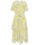 Prada Floral-printed Stretch-silk Midi Dress