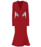 David Koma Embellished Wool Crêpe Dress
