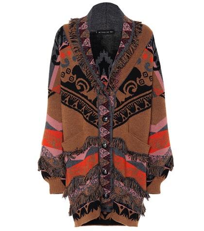 Etro Intarsia Wool-blend Cardigan