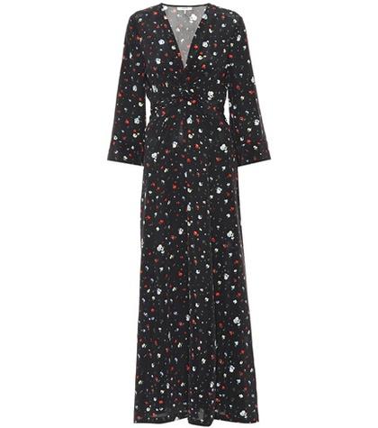 Ganni Nolana Floral Silk Dress