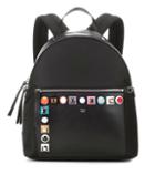 Fendi Studded Leather And Canvas Backpack