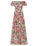 Caroline Constas Bardot Floral Cotton Maxi Dress