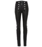 Balmain High-waisted Skinny Leather Trousers