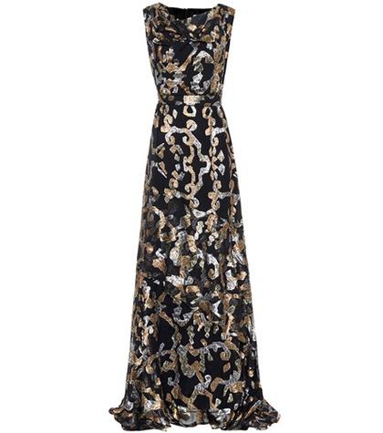 Peter Pilotto Silk-blend Fil Coupé Gown