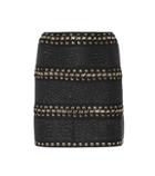 Balmain Whipstitched Tweed Miniskirt