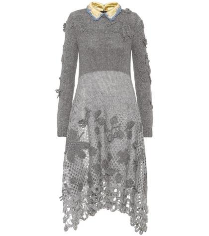 Valentino Wool And Camel Hair-blend Dress