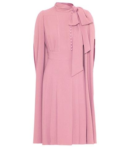 Valentino Caped Crêpe Dress