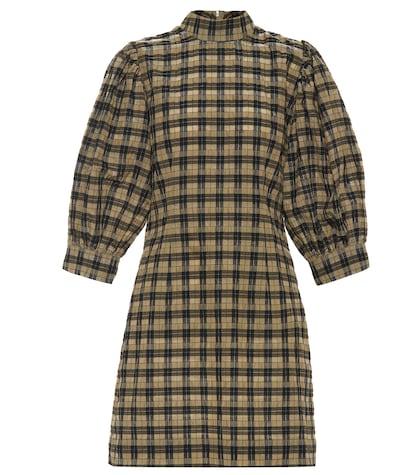 Jimmy Choo Checked Cotton-blend Minidress