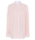 Victoria Beckham Grandad Striped Cotton Shirt