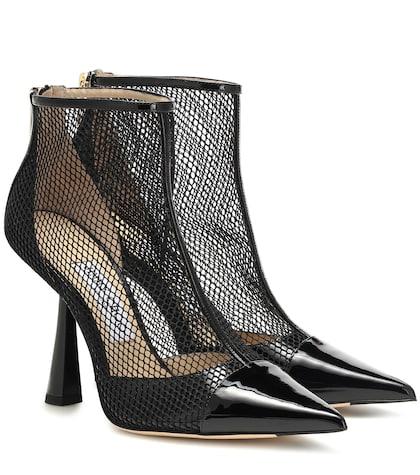 Dolce & Gabbana Kix 100 Leather And Mesh Ankle Boots