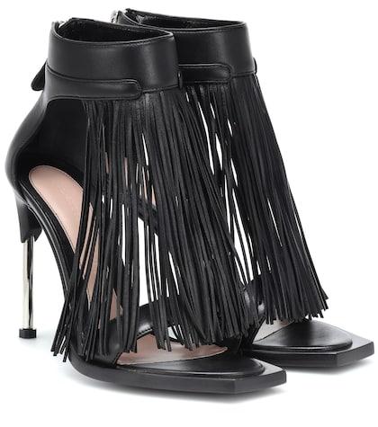 Fendi Fringed Leather Sandals