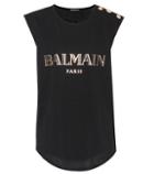 Balmain Sleeveless Printed Cotton Top