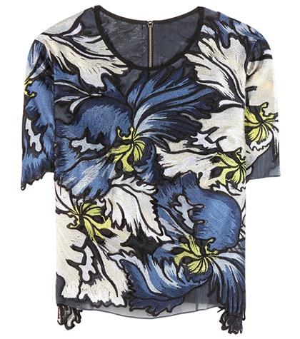 Erdem Emiko Embroidered Top