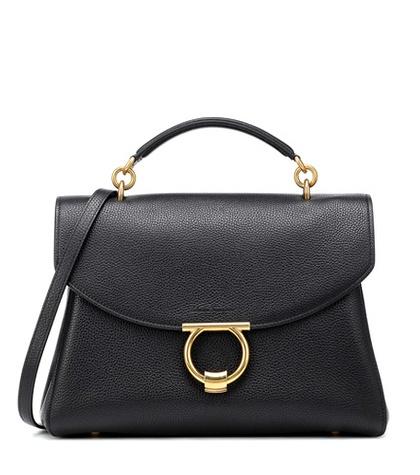 Danse Lente Gancini Leather Shoulder Bag
