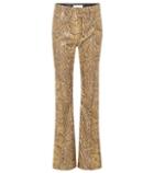 Chlo Python-printed Leather Trousers