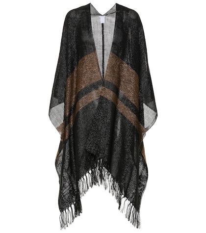 Brunello Cucinelli Striped Linen-blend Cape