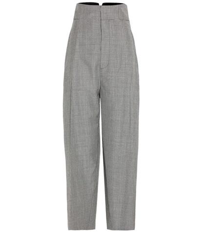 Haider Ackermann Houndstooth Wool And Mohair Cropped Trousers