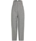 Haider Ackermann Houndstooth Wool And Mohair Cropped Trousers
