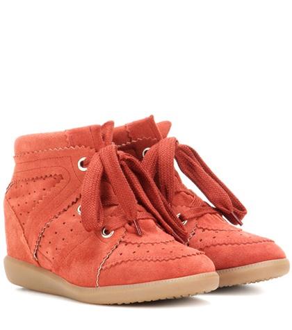Barrie Étoile Bobby Suede Wedge Sneakers