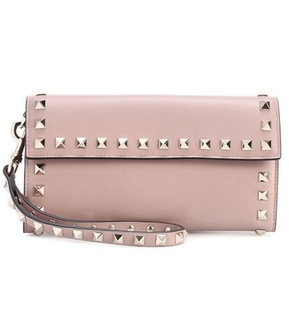 P.e Nation Valentino Garavani Rockstud Leather Clutch