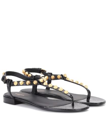 Prada Giant Stud Leather Sandals