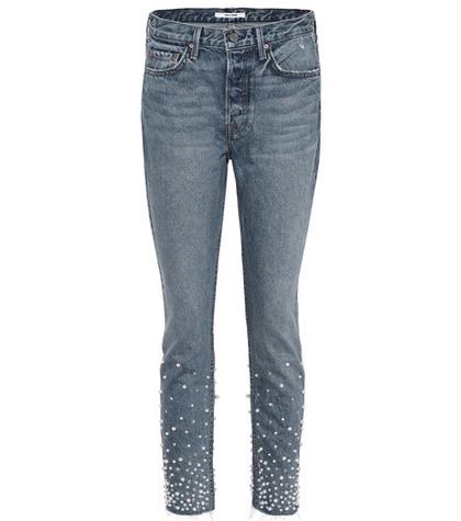 Grlfrnd Karolina Embellished Skinny Jeans