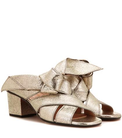Chlo Metallic Leather Sandal