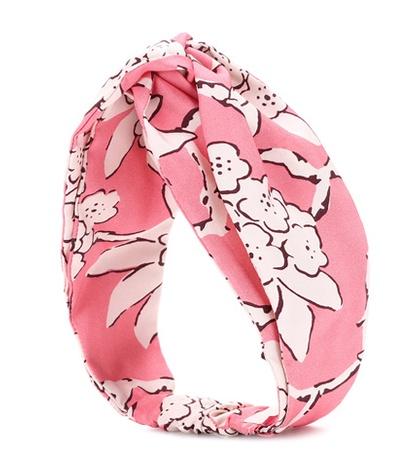 Valentino Valentino Garavani Floral-printed Silk Headband