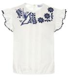 Roger Vivier Embroidered Cotton Blouse