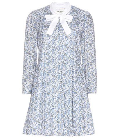 Saint Laurent Floral-printed Cotton Dress
