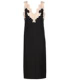 Valentino Lace-trimmed Virgin Wool And Silk Dress
