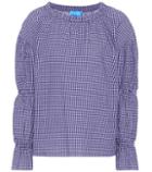 M.i.h Jeans Bubble Seersucker Checked Top