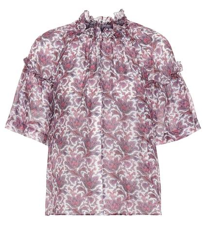 Isabel Marant Ness Printed Silk Top