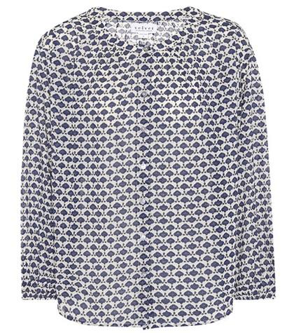 Velvet Mosaic Printed Cotton Blouse