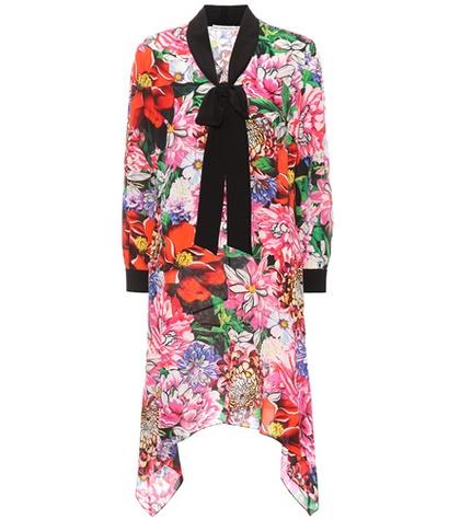 F.r.s For Restless Sleepers Hearts Floral-printed Silk Dress