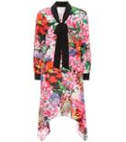F.r.s For Restless Sleepers Hearts Floral-printed Silk Dress