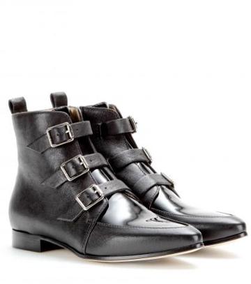Jimmy Choo Marlin Patent And Leather Ankle Boots