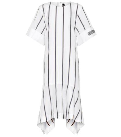Calvin Klein 205w39nyc Striped Cotton Poplin Midi Dress