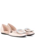 Emilio Pucci Chips Embellished Satin Ballerinas