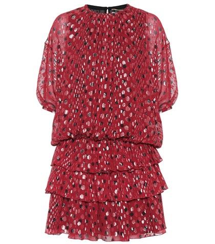 Saint Laurent Silk-blend Fil Coupé Dress