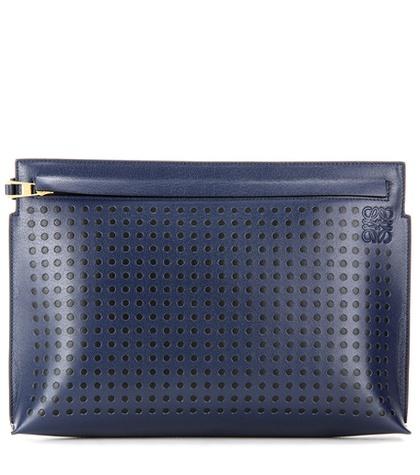 Stella Mccartney Dots T Pouch Leather Clutch