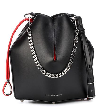 Alexander Mcqueen Leather Bucket Bag