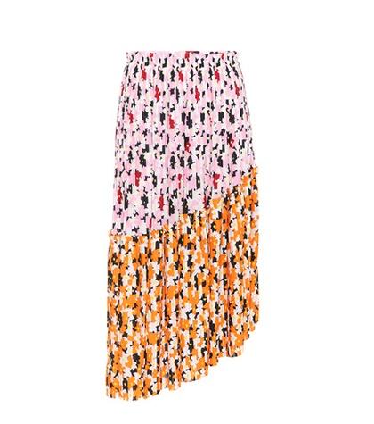 Kenzo Jackie Flowers Pleated Midi Skirt