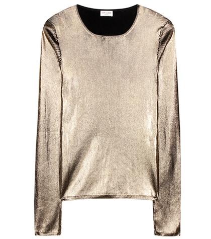 Saint Laurent Lamé Top