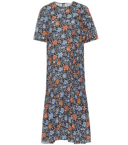 Acne Studios Printed Crêpe Midi Dress