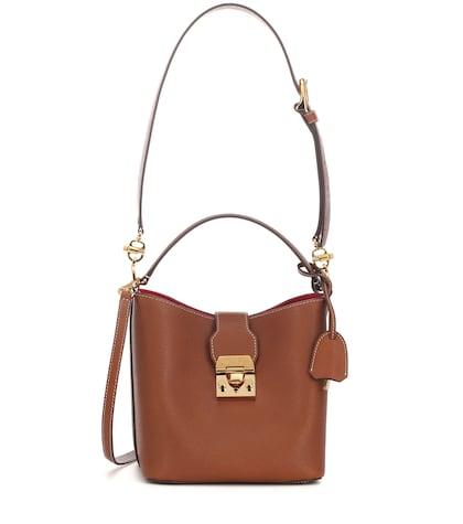 Mark Cross Murphy Small Leather Bucket Bag