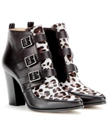Jimmy Choo Hutch Calf Hair And Leather Ankle Boots